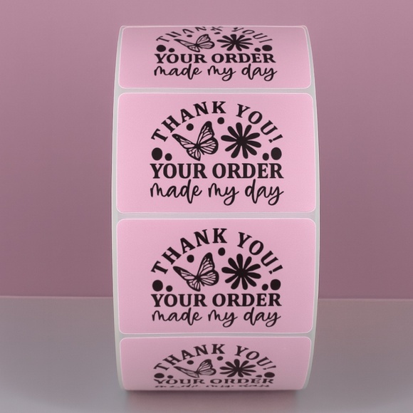 Thank you your order made my day | Cute Small Business Packaging Labels - Picture 2 of 11